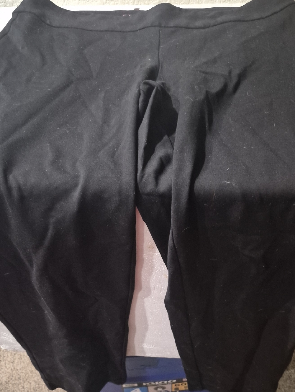 Peck & Peck Black Leggings with Pink Logo Accent
